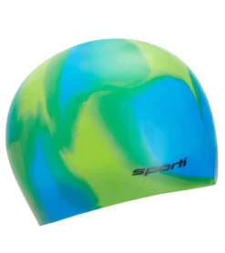 Sporti Long Hair Multi Silicone Swim Cap 23 Sporti Long Hair Multi Silicone Swim Cap -Swimming Equipment Shop 8639191187624 bluegreenmulti
