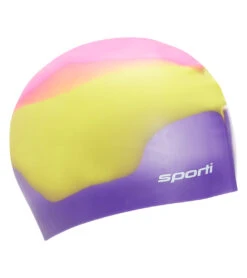 Sporti Long Hair Multi Silicone Swim Cap 27 Sporti Long Hair Multi Silicone Swim Cap -Swimming Equipment Shop 8639191187624 purpleyellowpink