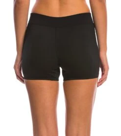 Dolfin Aquashape Core Women's Solid Fitted Swimsuit Short -Swimming Equipment Shop 8639461884072 black 3a