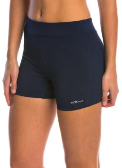 Dolfin Aquashape Core Women's Solid Fitted Swimsuit Short -Swimming Equipment Shop 8639461884072 navy 2a