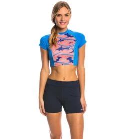 Dolfin Aquashape Core Women's Solid Fitted Swimsuit Short -Swimming Equipment Shop 8639461884072 navy 4a