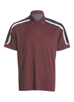 SwimOutlet Men's Tech Polo 35 SwimOutlet Men's Tech Polo -Swimming Equipment Shop 8639502024872 maroonblackwhite 1a