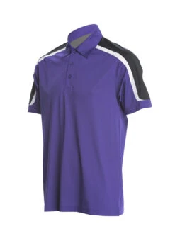 SwimOutlet Men's Tech Polo 31 SwimOutlet Men's Tech Polo -Swimming Equipment Shop 8639502024872 purpleblackwhite 2a