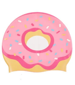 Sporti Donut Silicone Swim Cap -Swimming Equipment Shop 8639582699688 pink 2a