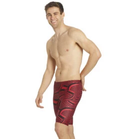 ISwim Swirl Jammer Swimsuit (22-40) -Swimming Equipment Shop 8639584272552 red 3a