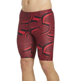 ISwim Swirl Jammer Swimsuit (22-40) -Swimming Equipment Shop 8639584272552 red 6a