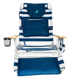 Ostrich Deluxe 3 N 1 Beach Chair -Swimming Equipment Shop 8639590891688 stripeblue 3a