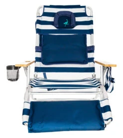 Ostrich Deluxe 3 N 1 Beach Chair -Swimming Equipment Shop 8639590891688 stripeblue 4a