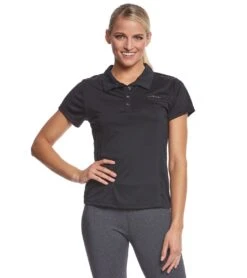 Dolfin Women's Performance Polo Shirt 40 Dolfin Women's Performance Polo Shirt -Swimming Equipment Shop 8639602983080 black 1a