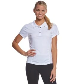 Dolfin Women's Performance Polo Shirt 28 Dolfin Women's Performance Polo Shirt -Swimming Equipment Shop 8639602983080 white 1a
