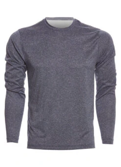 SwimOutlet Men's Long Sleeve Tech T Shirt -Swimming Equipment Shop 8639629983912 truenavyheather 1a