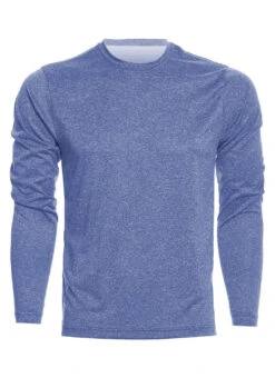 SwimOutlet Men's Long Sleeve Tech T Shirt -Swimming Equipment Shop 8639629983912 trueroyalheather 1a