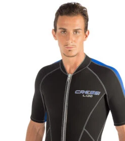 Cressi Men's 2mm Lido Short Sleeve Springsuit Wetsuit -Swimming Equipment Shop 8639640633512 blackblue 3a