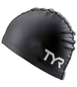 TYR Silicone Comfort Swim Cap -Swimming Equipment Shop 8639645450408 black 2a