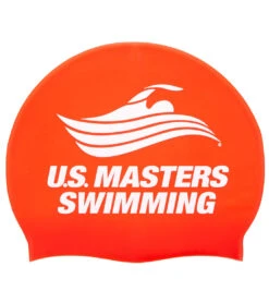 USMS Silicone Swim Cap -Swimming Equipment Shop 8639651545256 red 1a