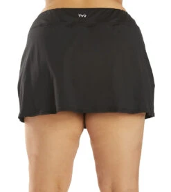 TYR Plus Size Women's Swim Skort 24 TYR Plus Size Women's Swim Skort -Swimming Equipment Shop 8639746080936 black 3a