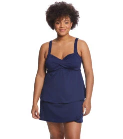 TYR Plus Size Women's Swim Skort 19 TYR Plus Size Women's Swim Skort -Swimming Equipment Shop 8639746080936 navy 4a