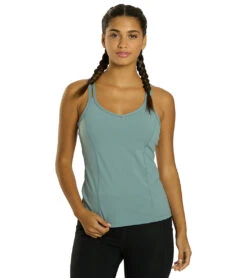 Everyday Yoga Radiant Solid Strappy Back Support Tank 28 Everyday Yoga Radiant Solid Strappy Back Support Tank -Swimming Equipment Shop 8639803457704 basalt 1a