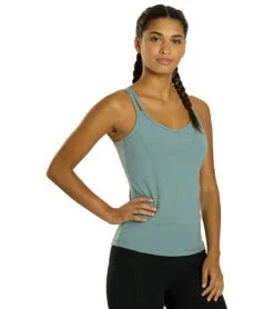 Everyday Yoga Radiant Solid Strappy Back Support Tank 29 Everyday Yoga Radiant Solid Strappy Back Support Tank -Swimming Equipment Shop 8639803457704 basalt 2a