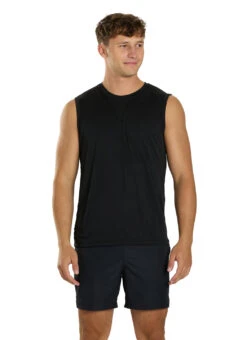 SwimOutlet Men's Sleeveless PosiCharge® Competitor™ Tank -Swimming Equipment Shop 8639983747240 black 1a