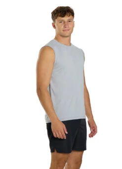 SwimOutlet Men's Sleeveless PosiCharge® Competitor™ Tank -Swimming Equipment Shop 8639983747240 silver 2a