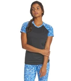 Xcel Women's Ocean Ramsey VentX Short Sleeve Rash Guard 30 Xcel Women's Ocean Ramsey VentX Short Sleeve Rash Guard -Swimming Equipment Shop 8639993544872 blackwater