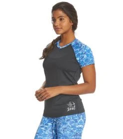 Xcel Women's Ocean Ramsey VentX Short Sleeve Rash Guard 25 Xcel Women's Ocean Ramsey VentX Short Sleeve Rash Guard -Swimming Equipment Shop 8639993544872 blackwater 2a