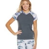 Xcel Women's Ocean Ramsey VentX Short Sleeve Rash Guard 1 Xcel Women's Ocean Ramsey VentX Short Sleeve Rash Guard -Swimming Equipment Shop 8639993544872 graphitedolphin 1a