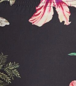 Carmen Marc Valvo Botanical High Neck Ruffle Crop Bikini Top -Swimming Equipment Shop 8639993610408 black 5a