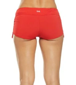 TYR Women's Guard Della Short -Swimming Equipment Shop 8640168165544 red 3a