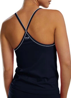 TYR Women's Guard Tankini Top -Swimming Equipment Shop 8640176226472 navy 7a