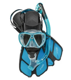Cressi Bonete Dry Snorkel Set -Swimming Equipment Shop 8640257491112 aqua 1a