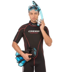 Cressi Bonete Dry Snorkel Set -Swimming Equipment Shop 8640257491112 aqua 2a