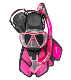 Cressi Bonete Dry Snorkel Set -Swimming Equipment Shop 8640257491112 pink