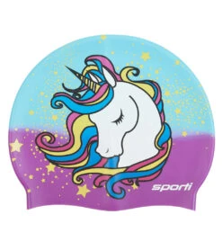 Sporti Unicorn Sparkle Silicone Swim Cap -Swimming Equipment Shop 8640300744872 2t