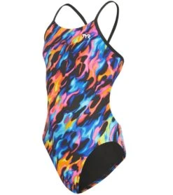 TYR Girls' Draco Cutoutfit One Piece Swimsuit 29 TYR Girls' Draco Cutoutfit One Piece Swimsuit -Swimming Equipment Shop 8640345079976 multi