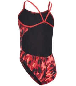 TYR Girls' Draco Cutoutfit One Piece Swimsuit 39 TYR Girls' Draco Cutoutfit One Piece Swimsuit -Swimming Equipment Shop 8640345079976 red 2a