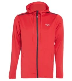 TYR Unisex Youth Team Zip Hoodie 38 TYR Unisex Youth Team Zip Hoodie -Swimming Equipment Shop 8640367722664 red 1a