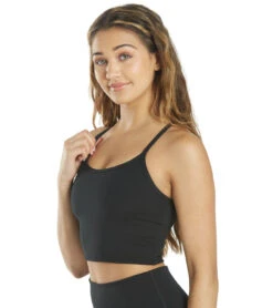 Everyday Yoga Unity Solid Crop Tank -Swimming Equipment Shop 8640375488680 trueblack 5a