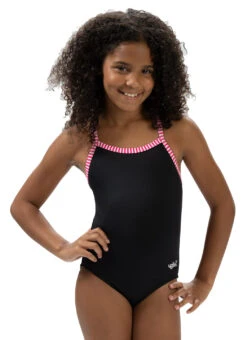 Dolfin Uglies Girls' Solid One Piece Swimsuit ( Big Kid) 24 Dolfin Uglies Girls' Solid One Piece Swimsuit ( Big Kid) -Swimming Equipment Shop 8640391577768 black 2a