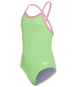 Dolfin Uglies Girls' Solid One Piece Swimsuit ( Big Kid) 36 Dolfin Uglies Girls' Solid One Piece Swimsuit ( Big Kid) -Swimming Equipment Shop 8640391577768 lime