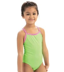 Dolfin Uglies Girls' Solid One Piece Swimsuit ( Big Kid) 32 Dolfin Uglies Girls' Solid One Piece Swimsuit ( Big Kid) -Swimming Equipment Shop 8640391577768 lime 3a