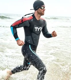 TYR Men's Hurricane Cat 3 Fullsleeve Triathlon Wetsuit 31 TYR Men's Hurricane Cat 3 Fullsleeve Triathlon Wetsuit -Swimming Equipment Shop 8640434012328 blackredblue 3a