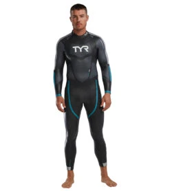 TYR Men's Hurricane Cat 3 Fullsleeve Triathlon Wetsuit 28 TYR Men's Hurricane Cat 3 Fullsleeve Triathlon Wetsuit -Swimming Equipment Shop 8640434012328 silverturquoise