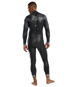 TYR Men's Hurricane Cat 3 Fullsleeve Triathlon Wetsuit 21 TYR Men's Hurricane Cat 3 Fullsleeve Triathlon Wetsuit -Swimming Equipment Shop 8640434012328 silverturquoise 3a