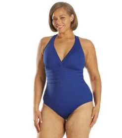 La Blanca Plus Size Island Goddess Multi Strap One Piece Swimsuit 33 La Blanca Plus Size Island Goddess Multi Strap One Piece Swimsuit -Swimming Equipment Shop 8640662241448 blueberry 5a