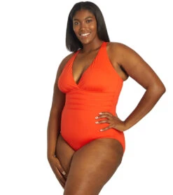 La Blanca Plus Size Island Goddess Multi Strap One Piece Swimsuit 26 La Blanca Plus Size Island Goddess Multi Strap One Piece Swimsuit -Swimming Equipment Shop 8640662241448 paprika 5a