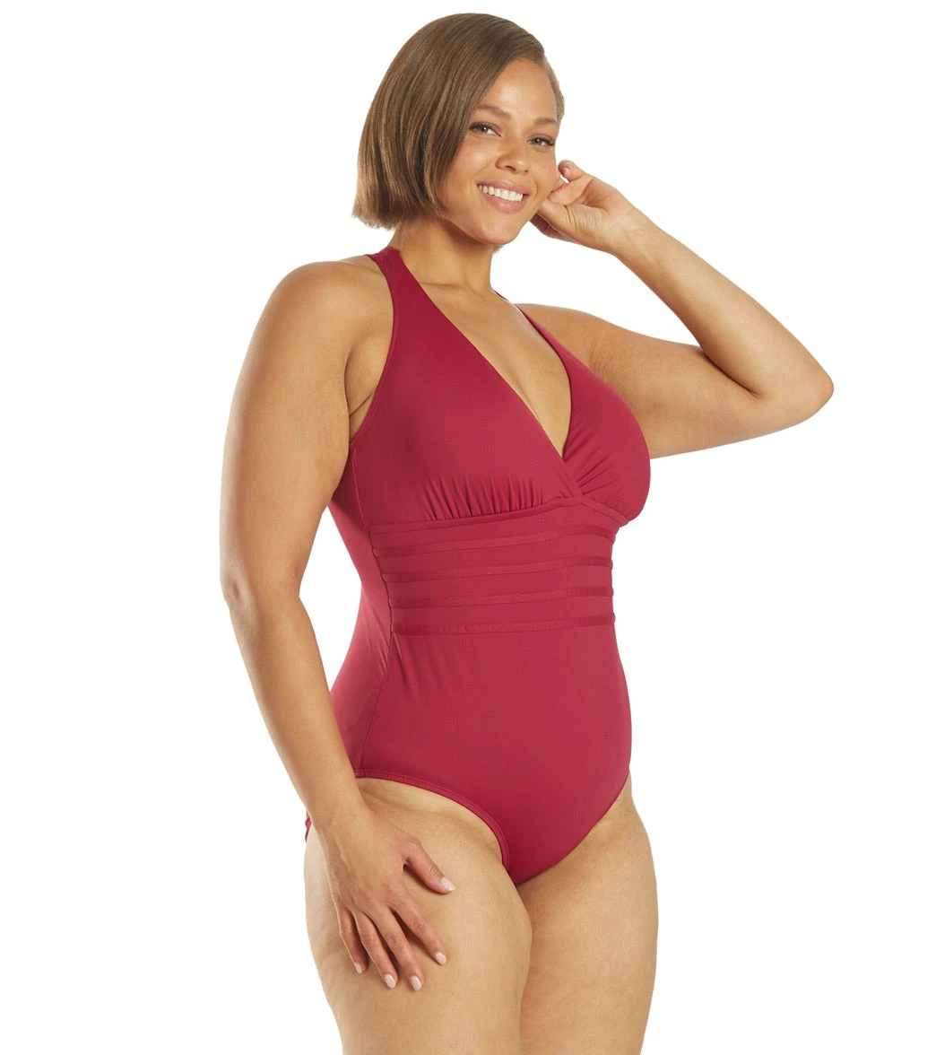 La Blanca Plus Size Island Goddess Multi Strap One Piece Swimsuit 18 La Blanca Plus Size Island Goddess Multi Strap One Piece Swimsuit - Image 16