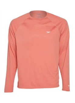 Speedo Active Men's Solid Easy Long Sleeve Swim Shirt -Swimming Equipment Shop 8640677544104 fadedrose