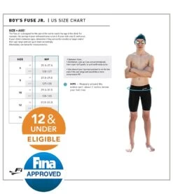 FINIS Boys' Fuse Jr. Jammer Tech Suit Swimsuit -Swimming Equipment Shop 8640819298472 black 3a
